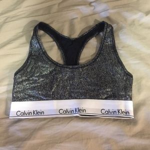 Calvin Klein Rare Foil Logo Bralet